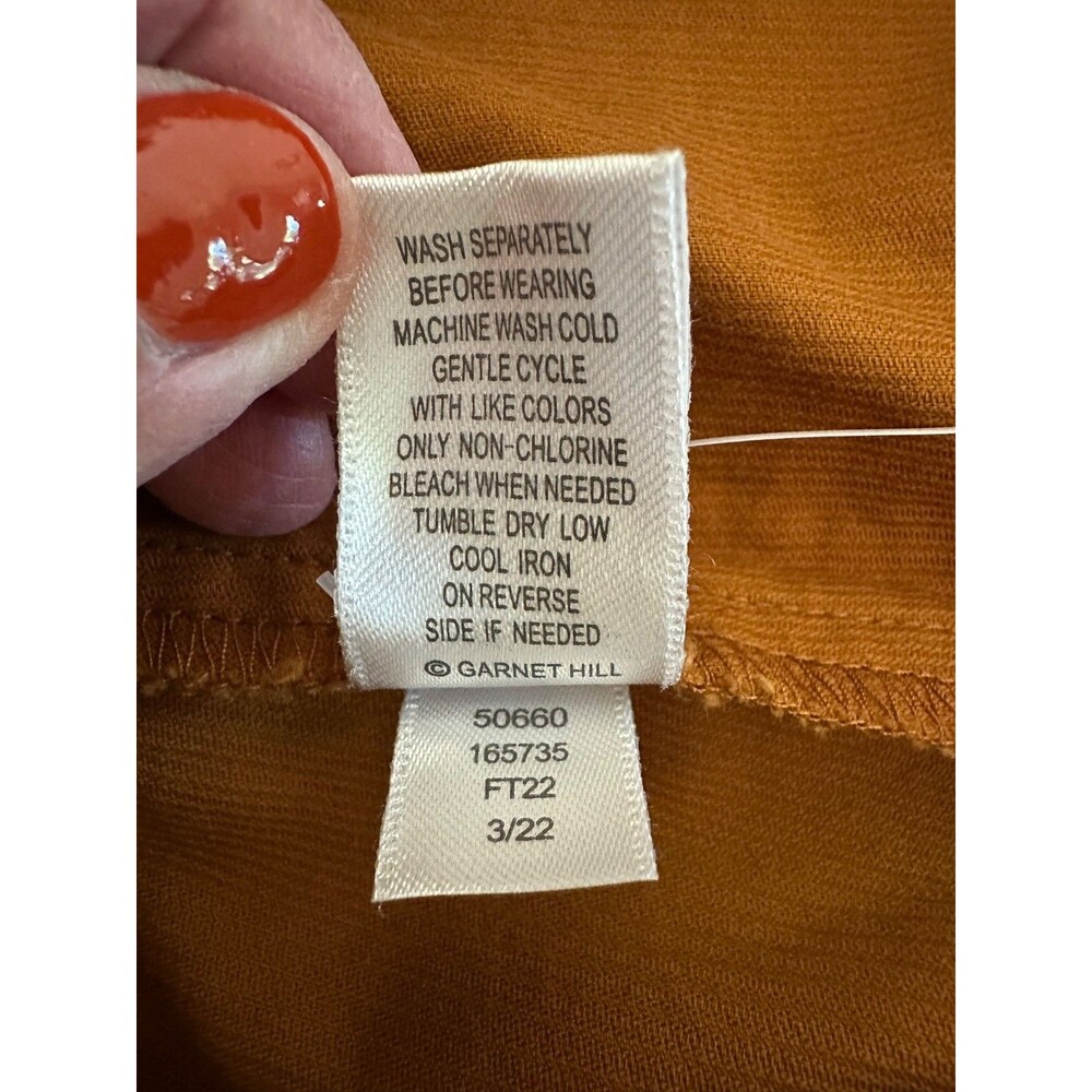 GARNET HILL‎ Corduroy Skirt Size 12 Mustard Brown - Picture 15 of 15